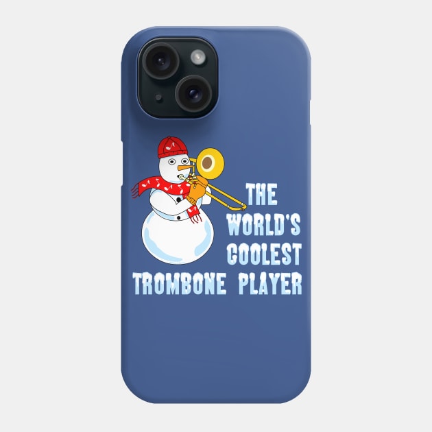 Coolest Trombone Player Phone Case by Barthol Graphics