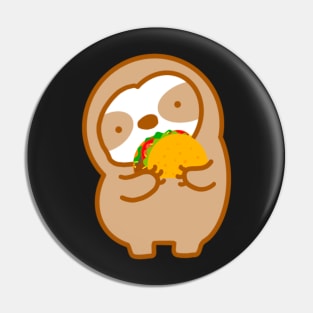 Easily Distracted By Taco Sloth Pin