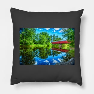 Sawyers Crossing Covered Bridge Pillow