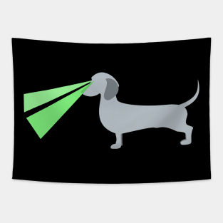 Dachshund Laser Beam Tapestry