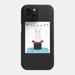 magic rabbit in tophat Phone Case