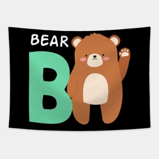 Bear Alphabet Funny Tapestry