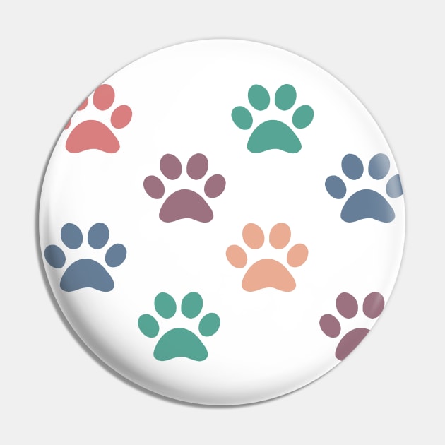 Paw Prints Pin by The E Hive Design