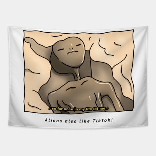 AlienHub: Aliens also like tiktok Tapestry
