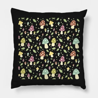 Mushrooms and Leaves Pillow