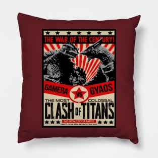 GAMERA vs. GYAOS FIGHT POSTER - 2.0 Pillow