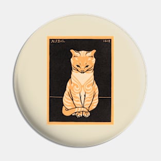 Sitting Cat 1918 Pin