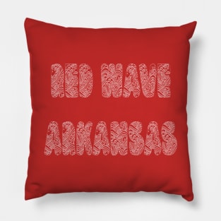 Red Wave Arkansas Pillow