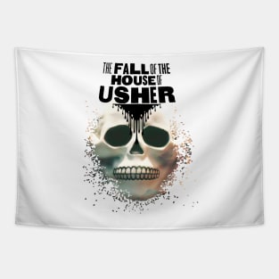 The Fall of the House of Usher Carla Gugino skull mask Tapestry