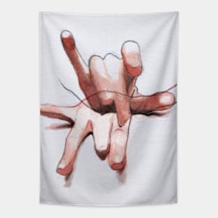 Finger Dance 2 Tapestry