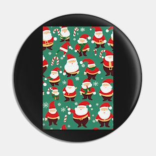 Christmas Seamless Pattern, Santa and Christmas Gnomes #5 Pin