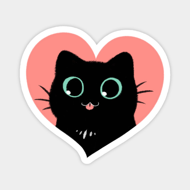I Heart Black Cats Fun Edition Cats Magnet Teepublic Au