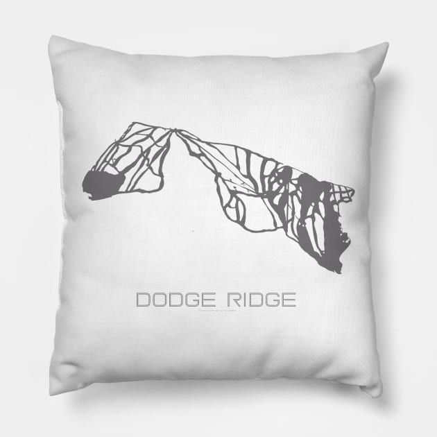 Dodge Ridge Resort 3D Pillow by Mapsynergy