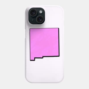 Pink New Mexico Outline Phone Case