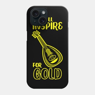 Will Use Bardic Inspiration for Gold Bard Lute Class Dungeon Tabletop RPG TTRPG Phone Case