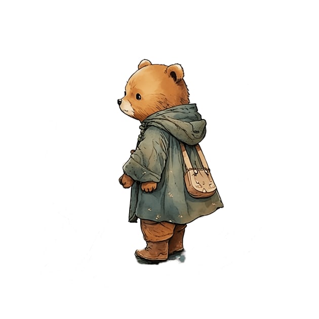 Cute Bear Cartoon Adventurer Adorable Kawaii Animal by kiddo200