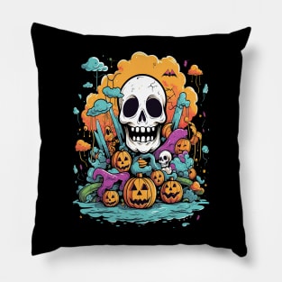 Halloween Anime Skull Pillow