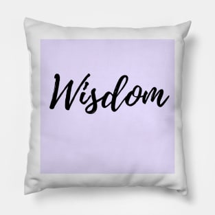 Wisdom - Purple Background Positive Affirmation Pillow