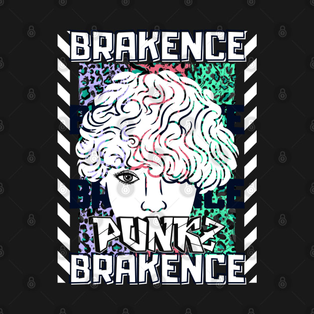 Brakence Retro Multiple Texts ColorsWhite Tone Punk2 Brakence T