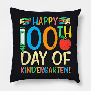 Happy 100Th Day Kindergarten Apple 100 Days School Teacher Pillow