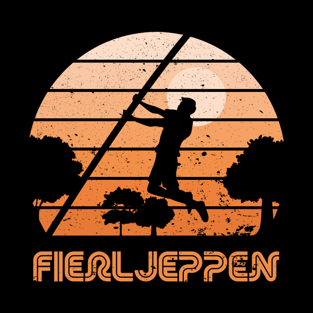 Retro Sunset Fierljeppen by rojakdesigns