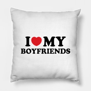 Y2K Funny Slogan I Love My Boyfriends Pillow