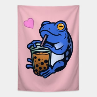 Boba Tea Frog - Blue Tapestry