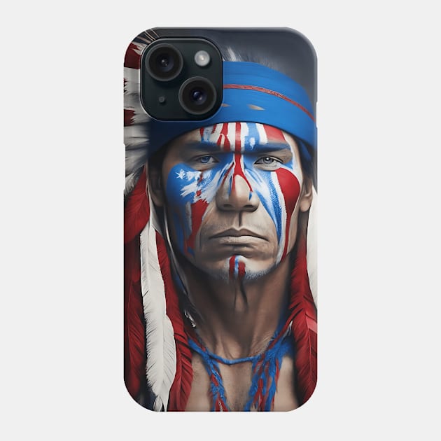 [AI Art] Robust Average Native American man Phone Case by Sissely