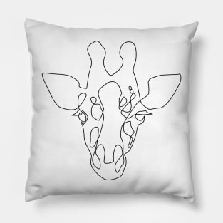 One Line Giraffe Pillow