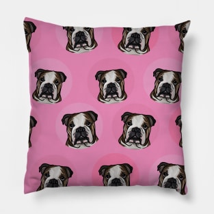 Bubble Bulldog Pattern Pillow