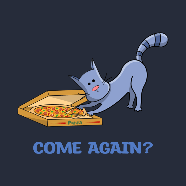 Kitty Cat Stealing Pizza by RoeArtwork