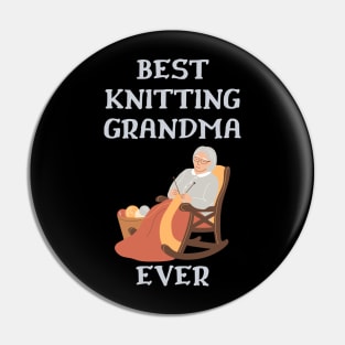 Best Knitting Grandma Ever Pin