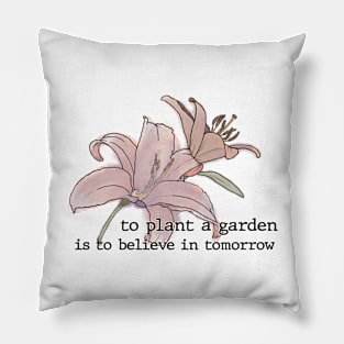 Watercolor Lily Pillow