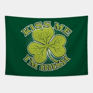 Kiss Me I'm Irish | Lucky Shamrock Tapestry