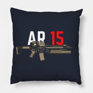 Assault Rifle AR 15 Pillow