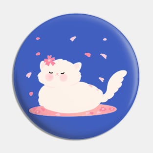 Cherry Blossom cat Pin