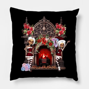 Elves are looking forward to Christmas. Pillow