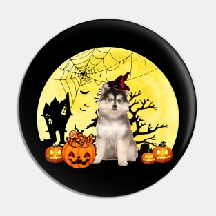 Happy Halloween Mixed Breed Dogs Halloween Gift Pin