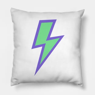 Mint Green Lightning Bolt with Purple Pillow