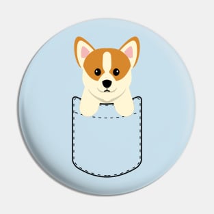 Cute Corgi In Pocket Pin