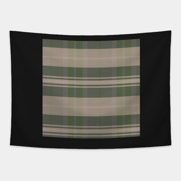 Cottagecore Aesthetic Arable 1 Hand Drawn Textured Plaid Pattern Tapestry by GenAumonier