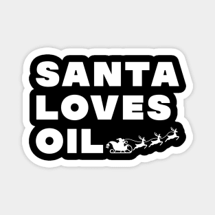 Santa Loves Oil Christmas Jumper Magnet