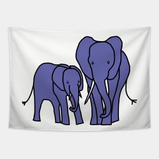 Very Peri Periwinkle Blue Elephants Color of the Year 2022 Tapestry