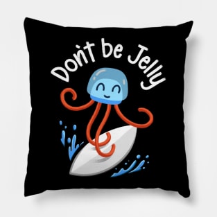 Minimalist Surfing Jellyfish Cute Funny Gift For Surfers Pillow