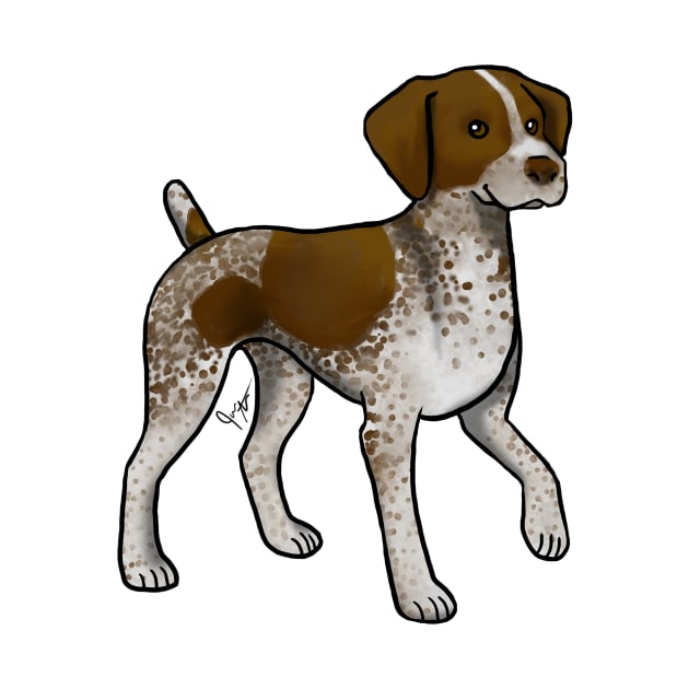 Dog - German Shorthaired Pointer - Liver and White Ticked Patched by Jen's Dogs Custom Gifts and Designs