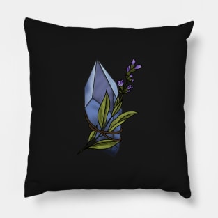 Crystal with sage Pillow