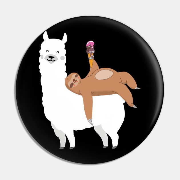 Funny Stoth and Llama Gift T-shirt Pin by ishakcg