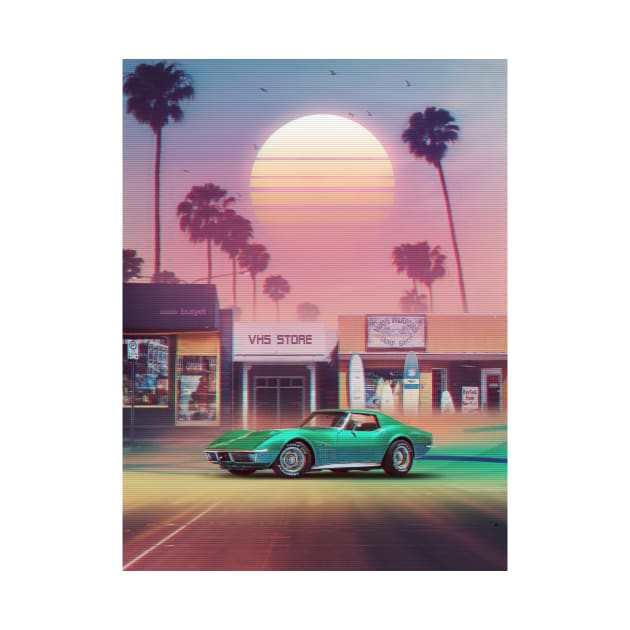 Synthwave Sunset Drive by dennybusyet