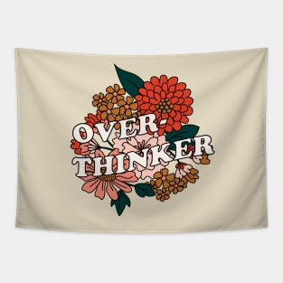 Overthinker Floral Tapestry