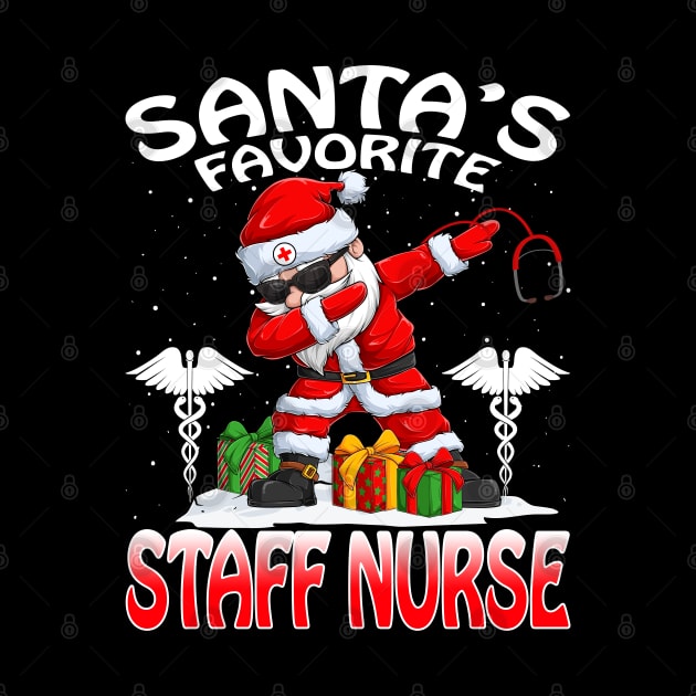 Santas Favorite Staff Nurse Christmas T Shirt by intelus